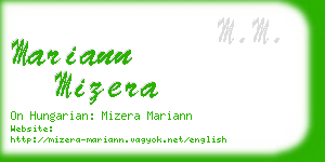 mariann mizera business card